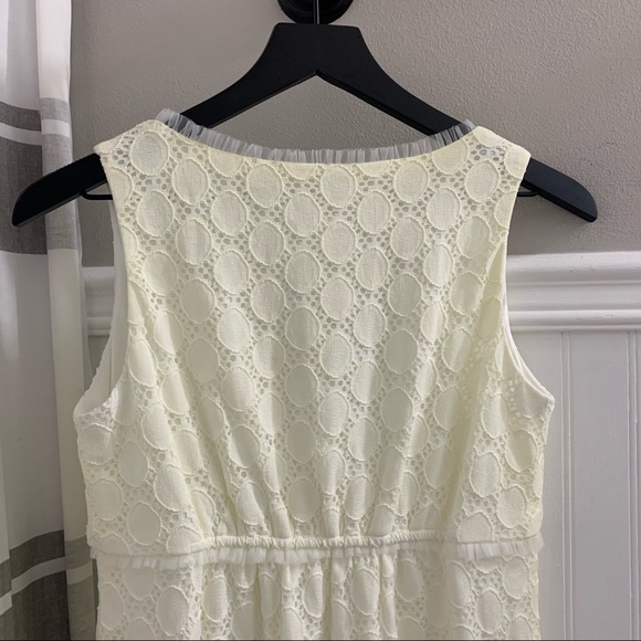 DRESSBARN Cream Lace Knit Dress Size 6 - Picture 14 of 15